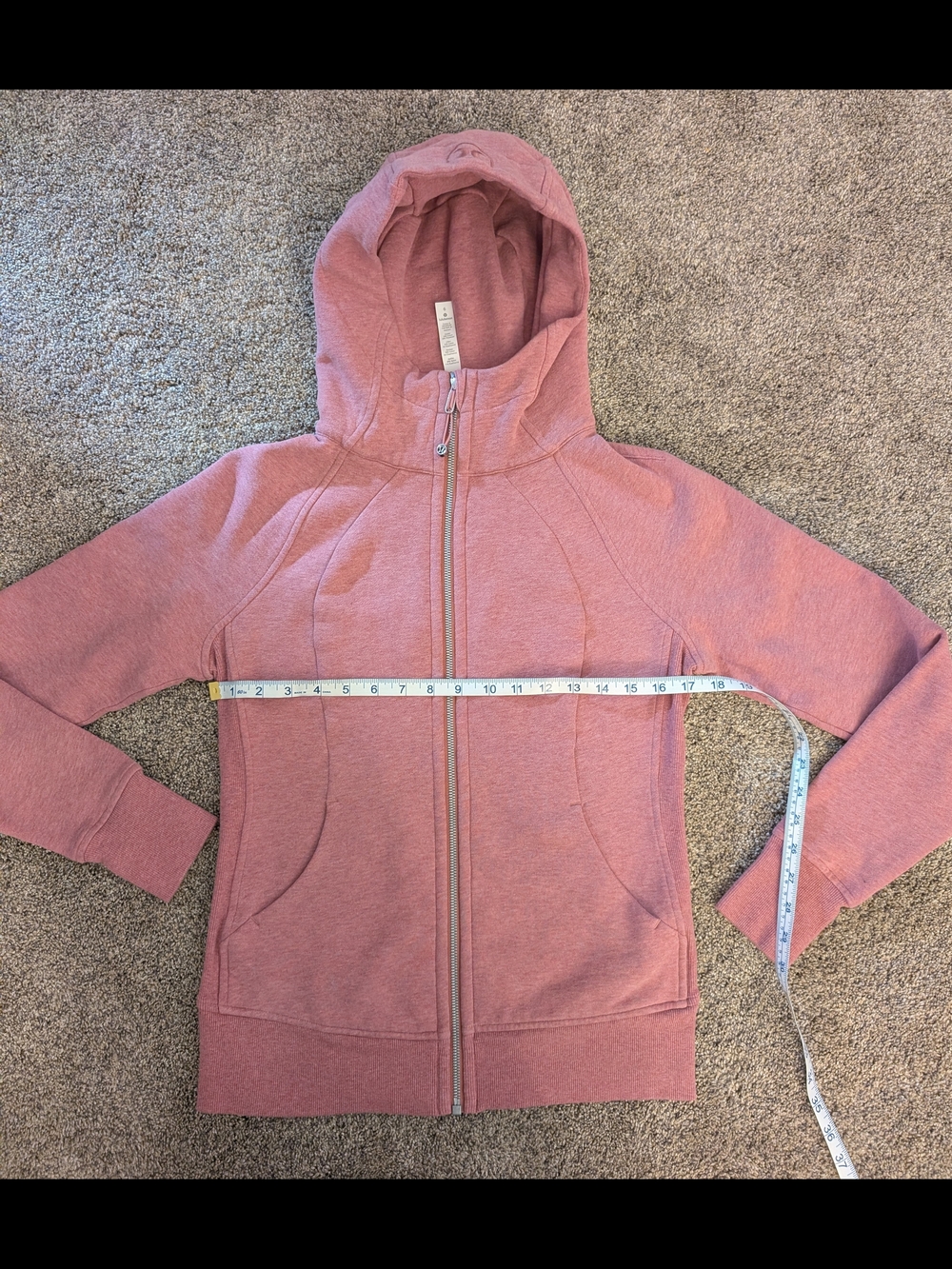 Women's Lululemon Zip-Up Hoodie Light Rose Size 6